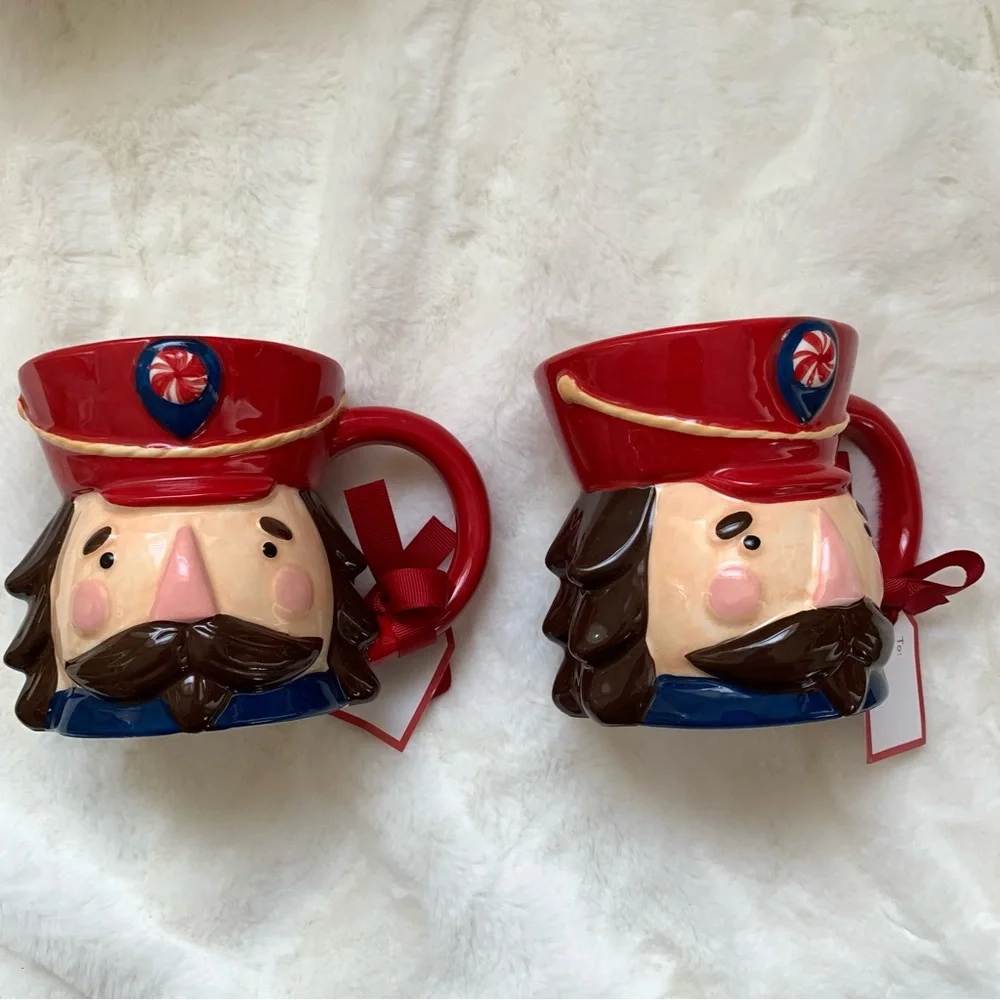 nwt sur la table nutcracker christmas set of 2 mugs